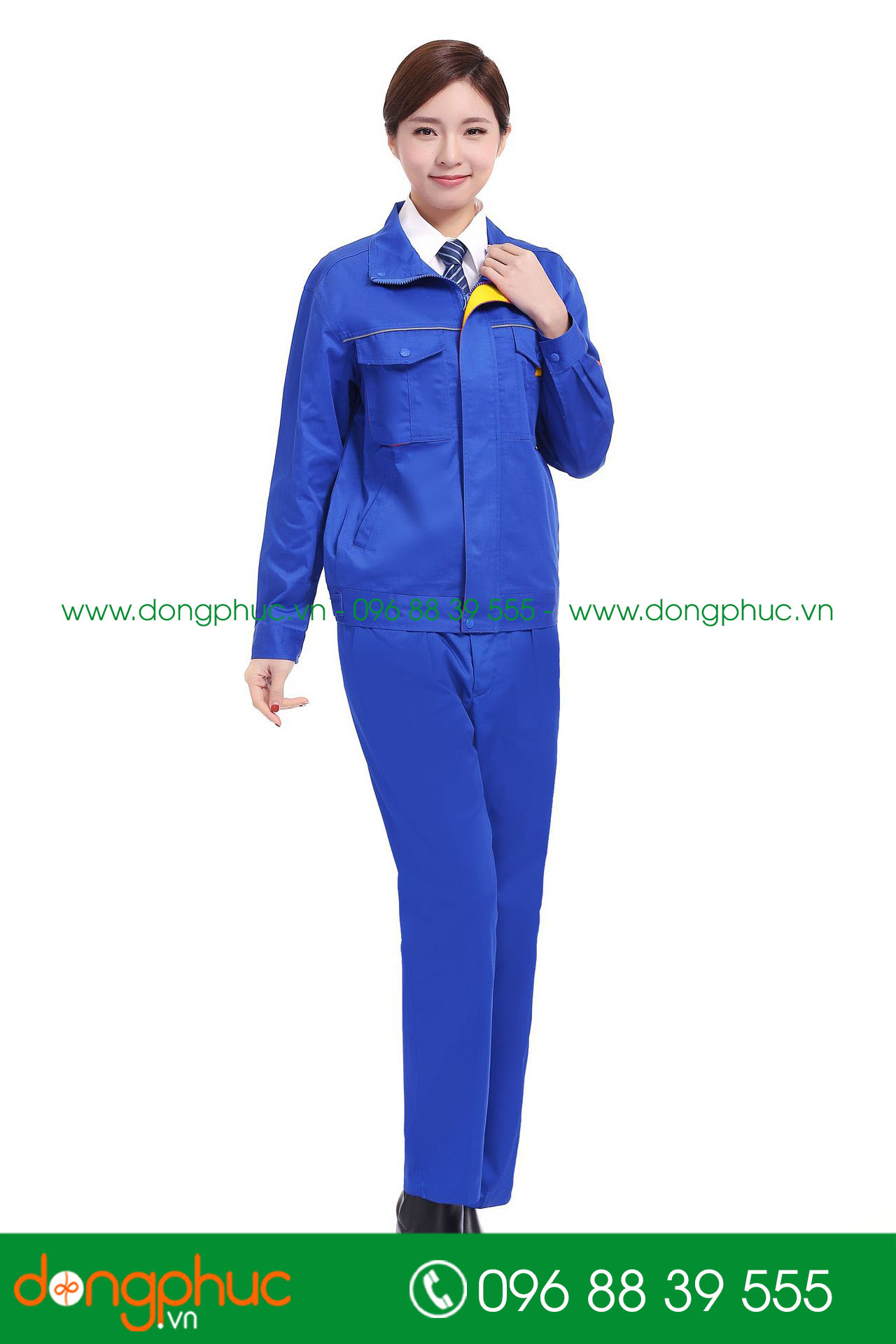 Mẫu bảo hộ màu xanh bích phối vàng